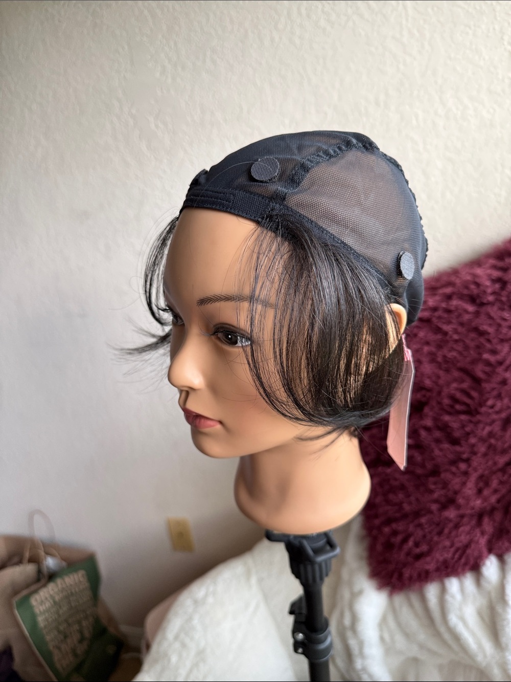 Natural Black Silicone Undercap Wig Cap baby hairs